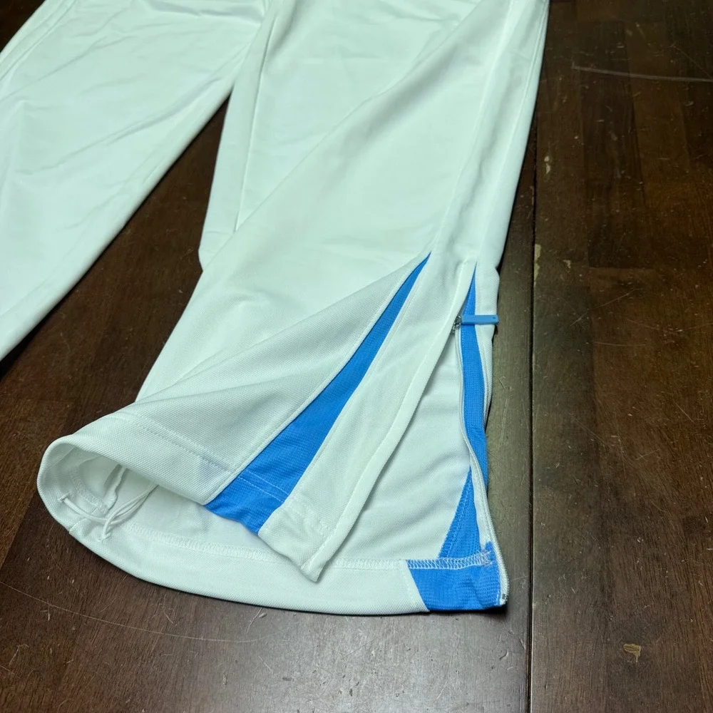 Jordan Warm up Track Pants White Sky Blue Mens XL White Blue Zip Ankle Jumpman